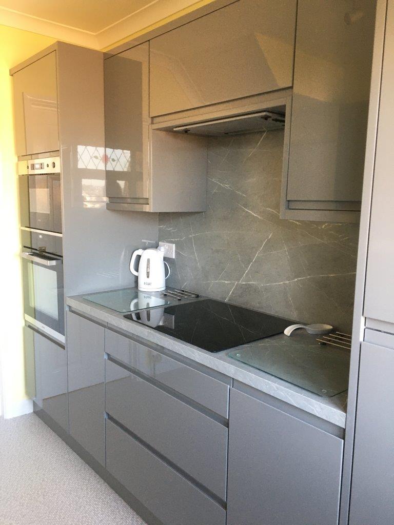 Galley Kitchen Lucente Gloss Sheffield Kitchen Outlet